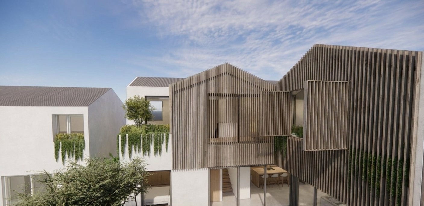 Casa Shutters, garden elevation — artist rendering
