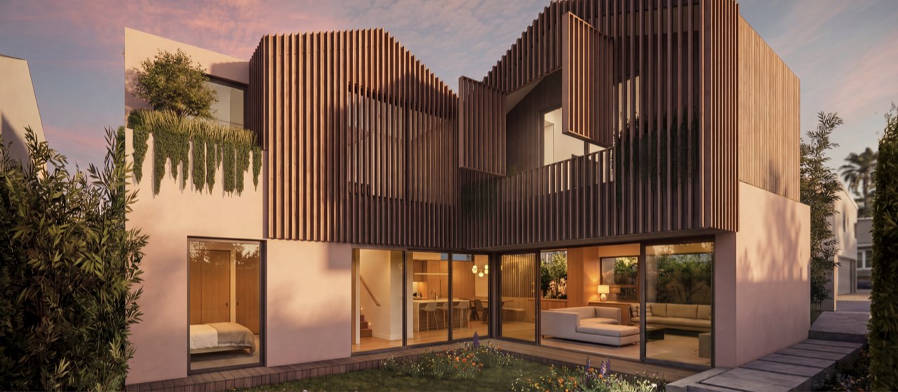 Casa Shutters, garden elevation — artist rendering